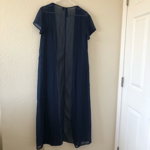 Blue Pettycoat Alley polyester open cardigan size small - Picture 6 of 7